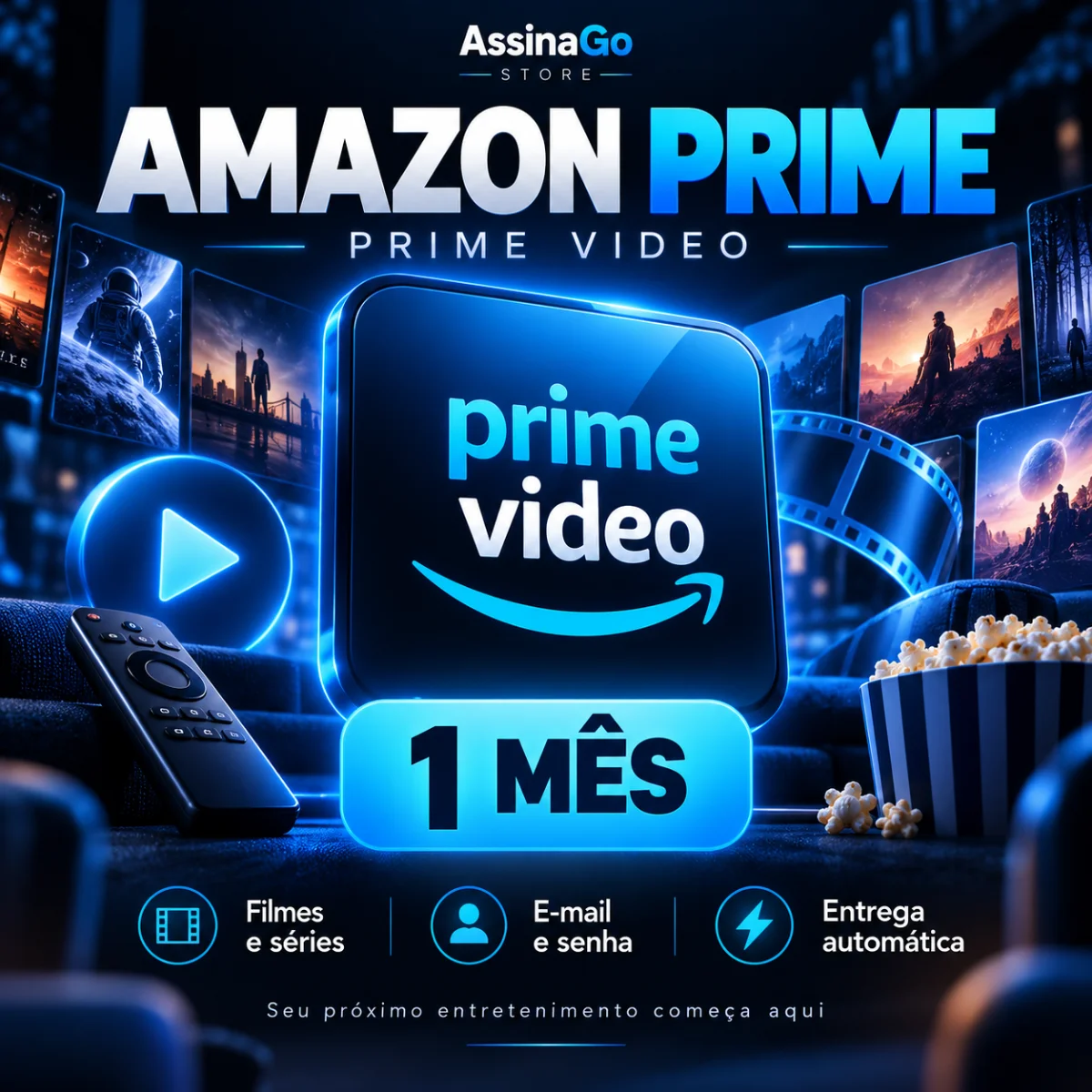 Amazon Prime — 1 mês | Conta com e-mail e senha